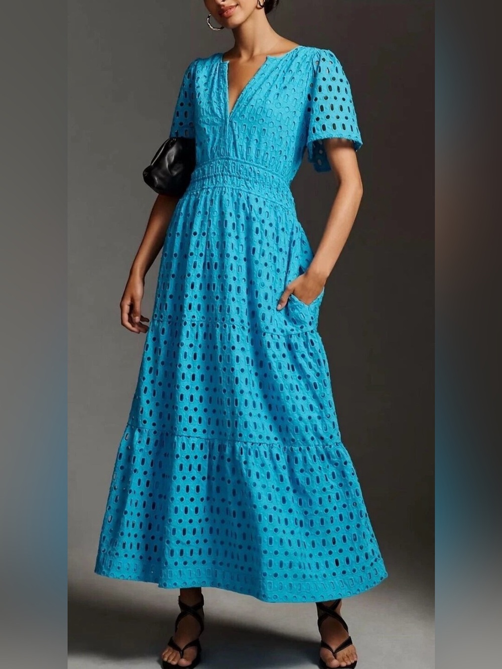 Anthropologie Somerset Maxi Dress Eyelet Edition Medium
